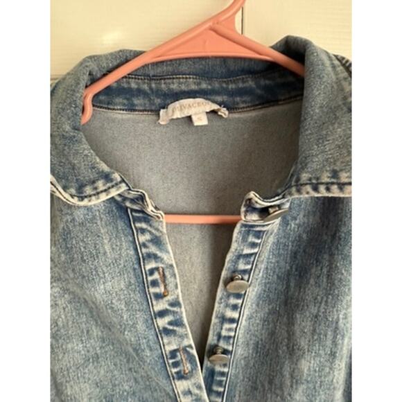 Olivaceous button front denim mini dress size s - Picture 2 of 2